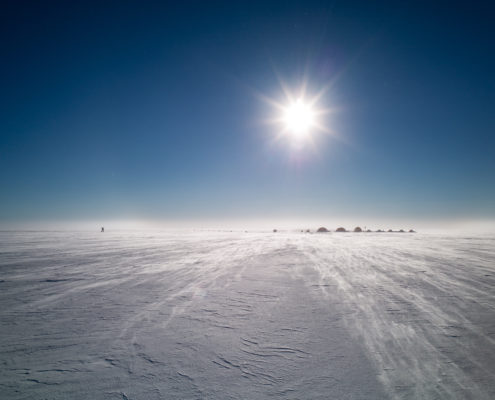 Camp on the Greenland ice sheet