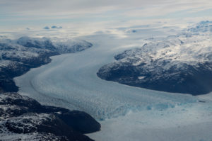 Outlet glacier from above
