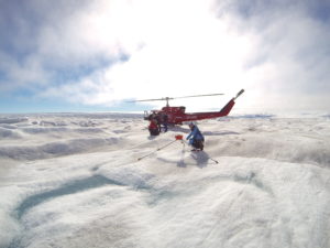 Helicopter on ice