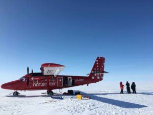 Red plane on Ice