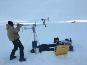 working on weather station