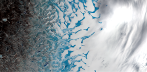 Darkening ice sheet surface