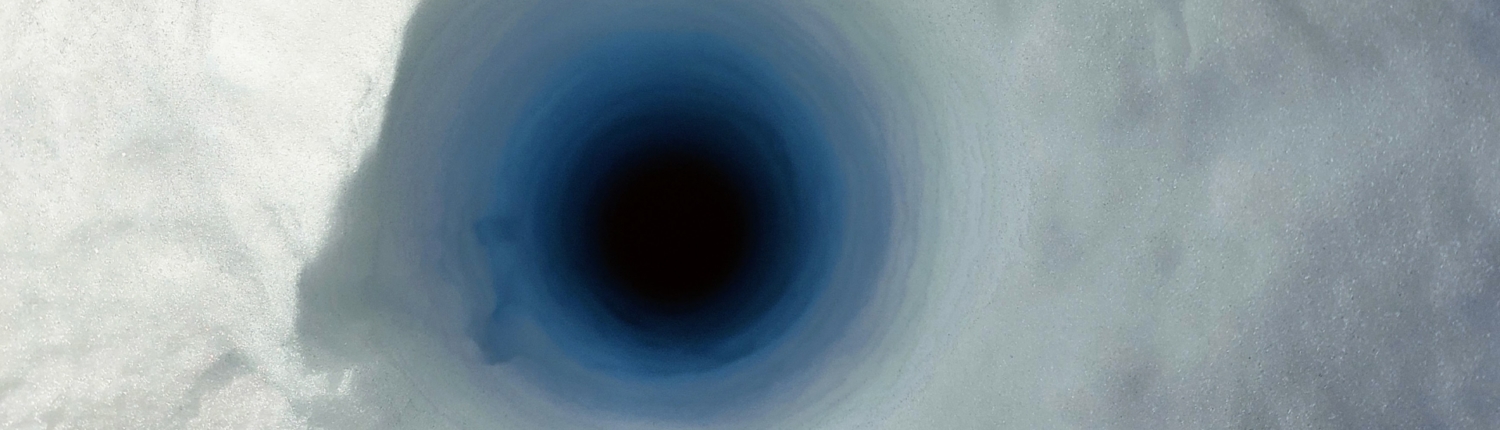 The borehole in the ice sheet
